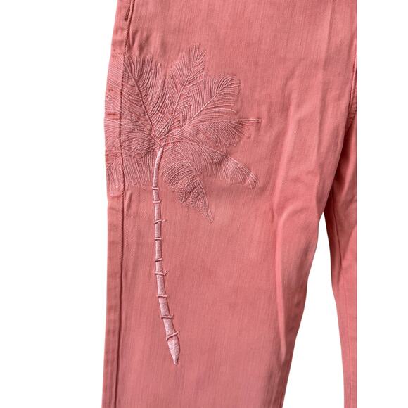 New SANDRINE ROSE X FREE PEOPLE Palm Embroidered IN PETAL 26 Stretchy SUMMER - Picture 3 of 8